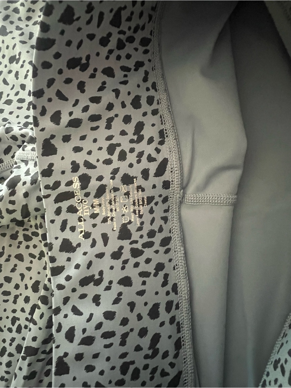 All Access NYC blue and black tessoro Print Leggings Set - Picture 9 of 9